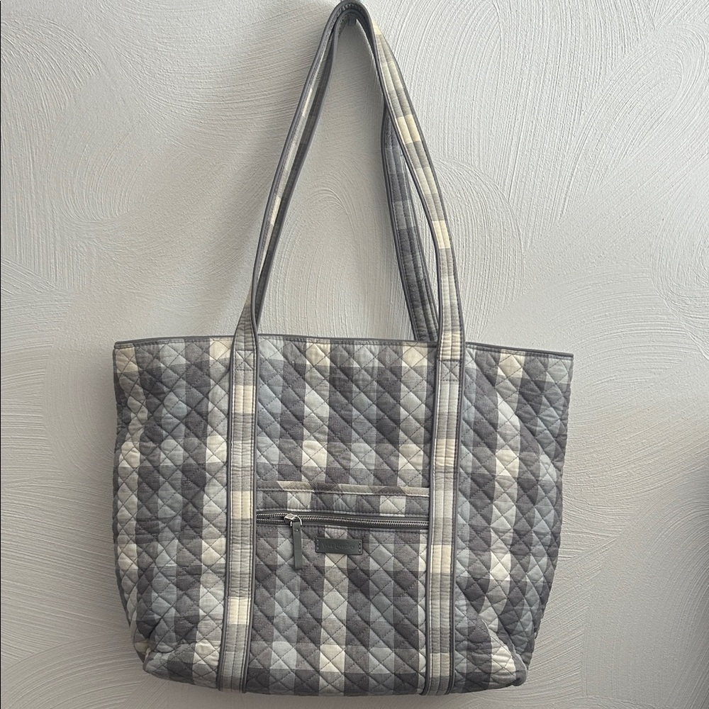 Vera Bradley Gray Quilted Tote Bag